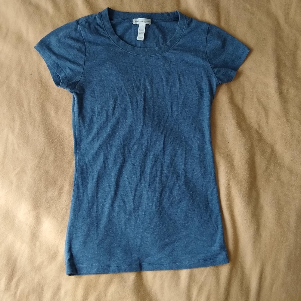 Ambiance Apparel soft blue tight-fitting t-shirt